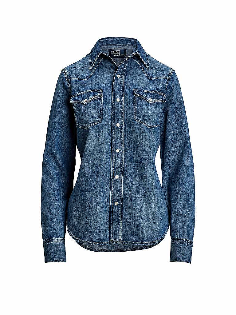 POLO RALPH LAUREN Jeansbluse blau   S damen